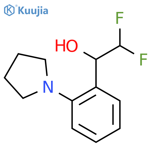 2,2-difluoro-1-2-(pyrrolidin-1-yl)phenylethan-1-ol structure