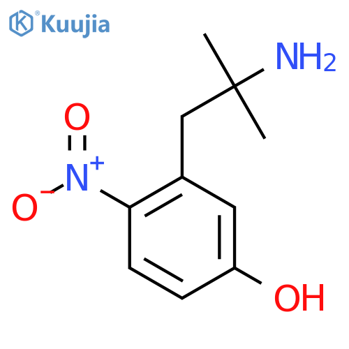 3-(2-amino-2-methylpropyl)-4-nitrophenol structure