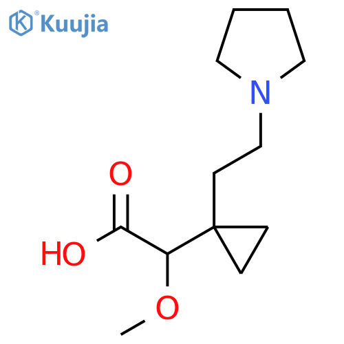 2-methoxy-2-{1-2-(pyrrolidin-1-yl)ethylcyclopropyl}acetic acid structure