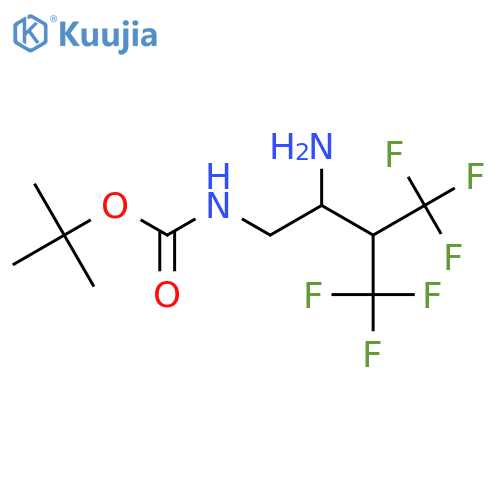tert-butyl N-2-amino-4,4,4-trifluoro-3-(trifluoromethyl)butylcarbamate structure