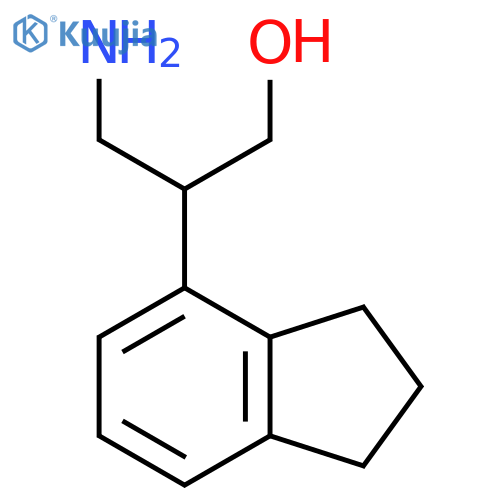 3-amino-2-(2,3-dihydro-1H-inden-4-yl)propan-1-ol structure