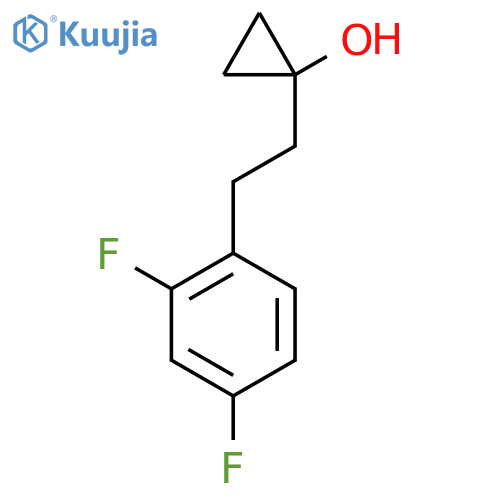 1-2-(2,4-difluorophenyl)ethylcyclopropan-1-ol structure