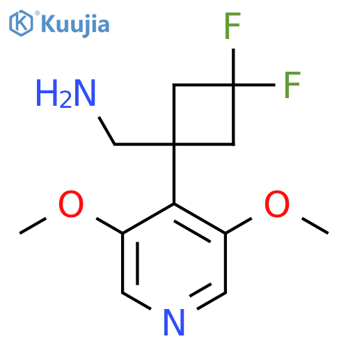 1-(3,5-dimethoxypyridin-4-yl)-3,3-difluorocyclobutylmethanamine structure