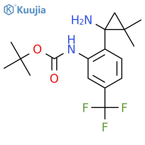 tert-butyl N-2-(1-amino-2,2-dimethylcyclopropyl)-5-(trifluoromethyl)phenylcarbamate structure