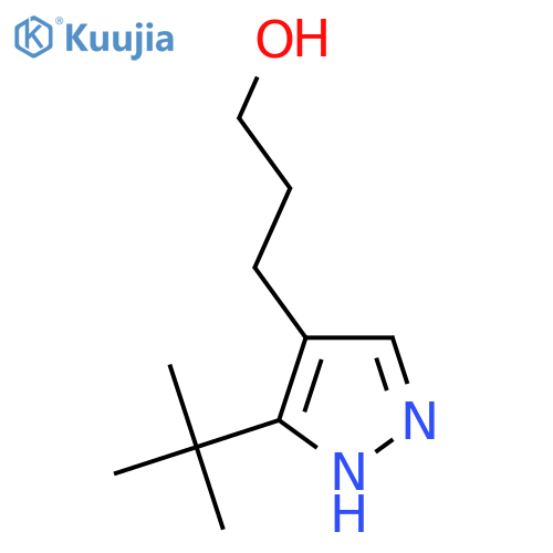 3-(3-tert-butyl-1H-pyrazol-4-yl)propan-1-ol structure