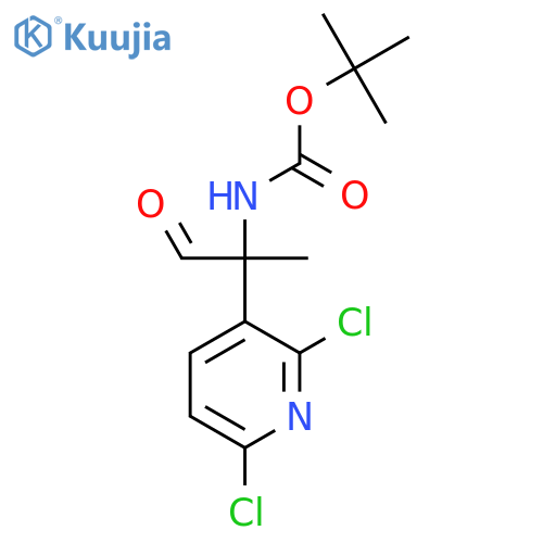 tert-butyl N-2-(2,6-dichloropyridin-3-yl)-1-oxopropan-2-ylcarbamate structure