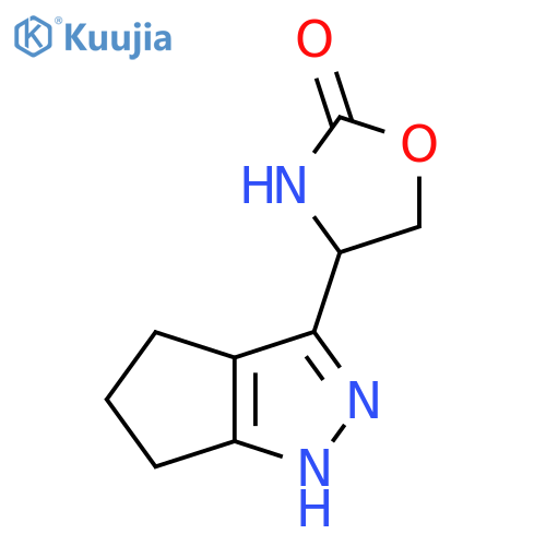 4-{1H,4H,5H,6H-cyclopentacpyrazol-3-yl}-1,3-oxazolidin-2-one structure