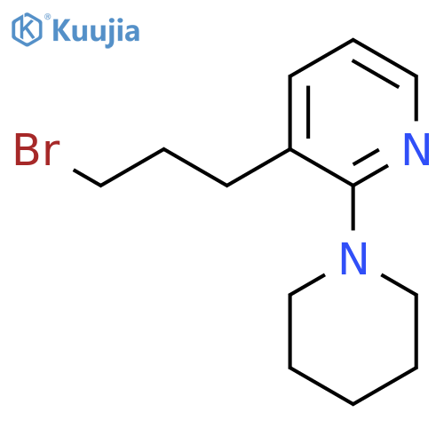3-(3-bromopropyl)-2-(piperidin-1-yl)pyridine structure