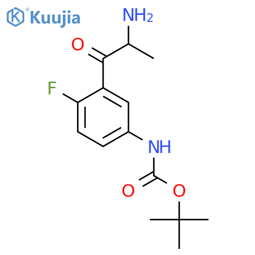 tert-butyl N-3-(2-aminopropanoyl)-4-fluorophenylcarbamate structure