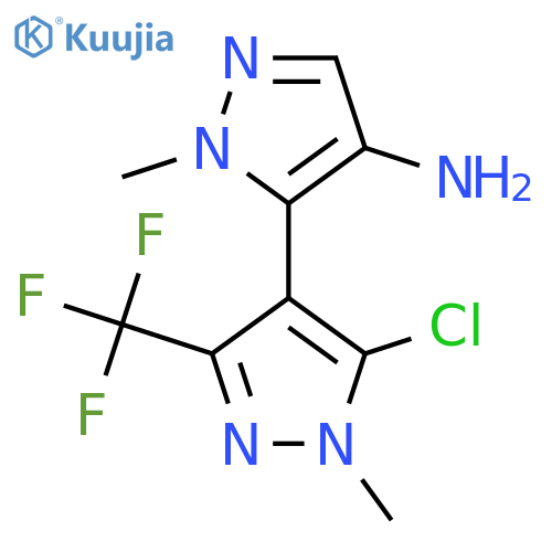 5-5-chloro-1-methyl-3-(trifluoromethyl)-1H-pyrazol-4-yl-1-methyl-1H-pyrazol-4-amine structure