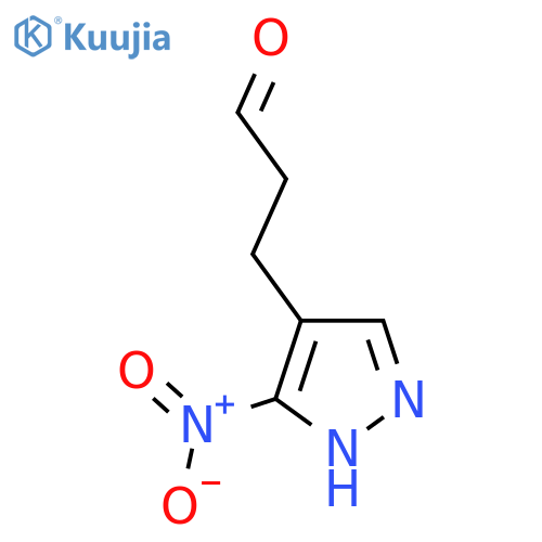 3-(3-nitro-1H-pyrazol-4-yl)propanal structure