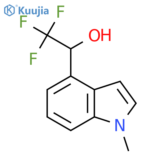 2,2,2-trifluoro-1-(1-methyl-1H-indol-4-yl)ethan-1-ol structure
