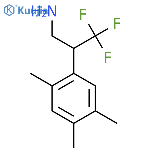 3,3,3-trifluoro-2-(2,4,5-trimethylphenyl)propan-1-amine structure