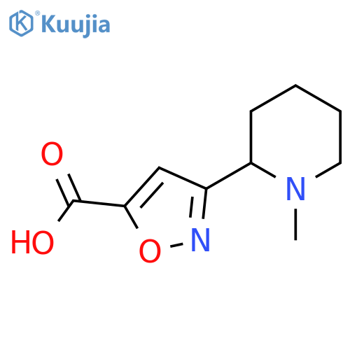 3-(1-methylpiperidin-2-yl)-1,2-oxazole-5-carboxylic acid structure