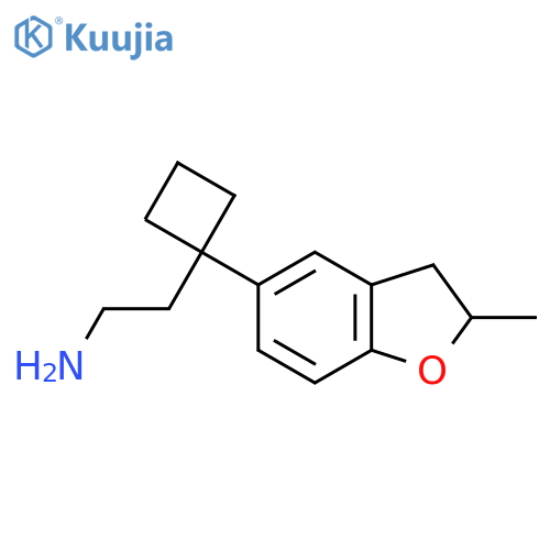 2-1-(2-methyl-2,3-dihydro-1-benzofuran-5-yl)cyclobutylethan-1-amine structure