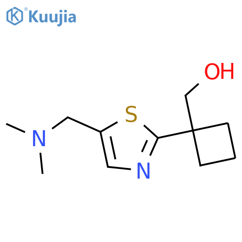 (1-{5-(dimethylamino)methyl-1,3-thiazol-2-yl}cyclobutyl)methanol structure