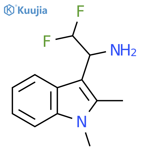1-(1,2-dimethyl-1H-indol-3-yl)-2,2-difluoroethan-1-amine structure