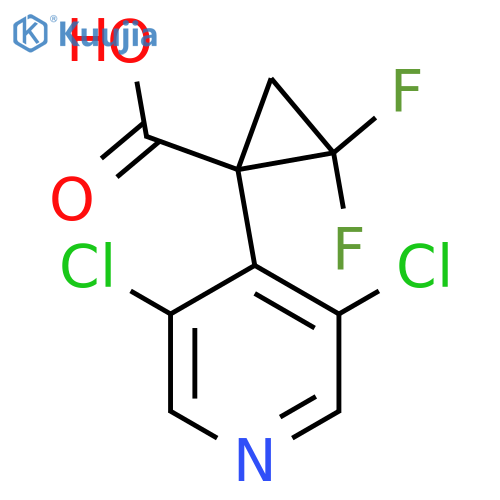 1-(3,5-Dichloropyridin-4-yl)-2,2-difluorocyclopropane-1-carboxylic acid structure