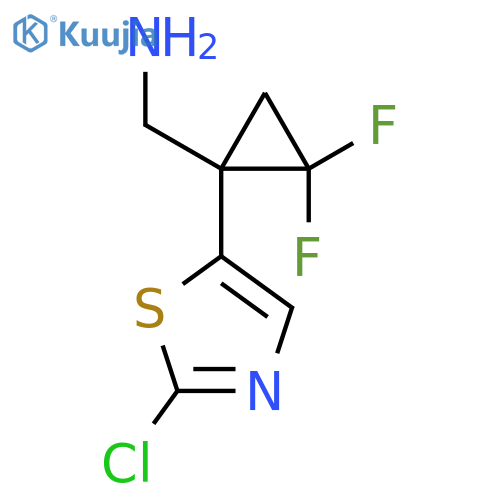 1-(2-chloro-1,3-thiazol-5-yl)-2,2-difluorocyclopropylmethanamine structure