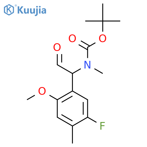 tert-butyl N-1-(5-fluoro-2-methoxy-4-methylphenyl)-2-oxoethyl-N-methylcarbamate structure