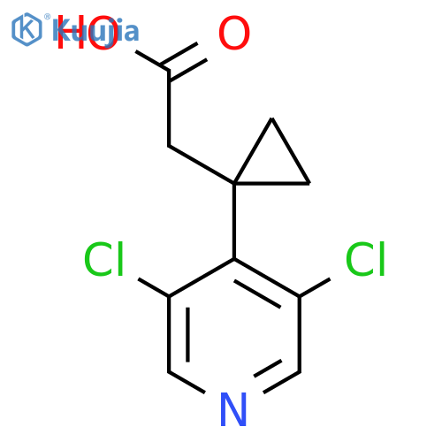 2-1-(3,5-dichloropyridin-4-yl)cyclopropylacetic acid structure