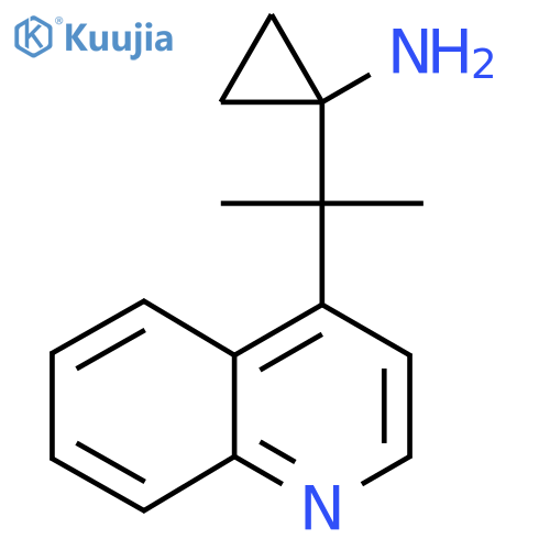 1-2-(quinolin-4-yl)propan-2-ylcyclopropan-1-amine structure
