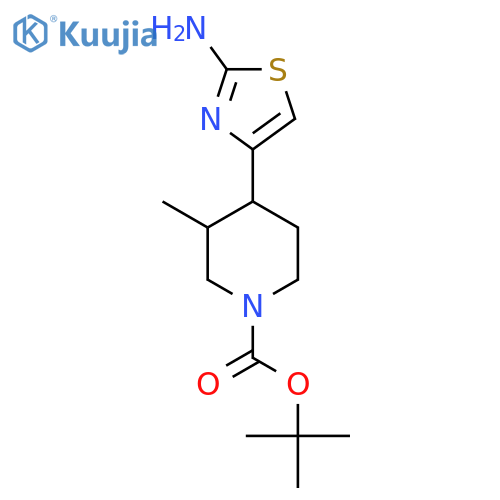 tert-butyl 4-(2-amino-1,3-thiazol-4-yl)-3-methylpiperidine-1-carboxylate structure