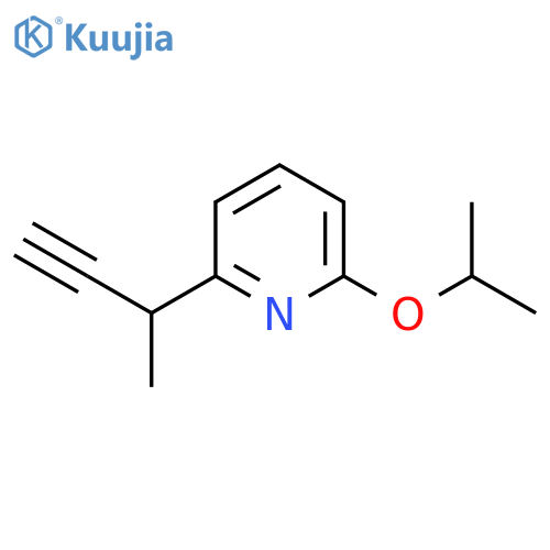 2-(but-3-yn-2-yl)-6-(propan-2-yloxy)pyridine structure