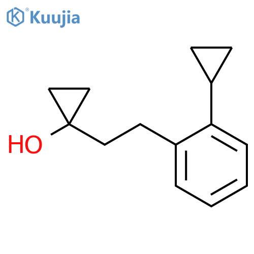 1-2-(2-cyclopropylphenyl)ethylcyclopropan-1-ol structure