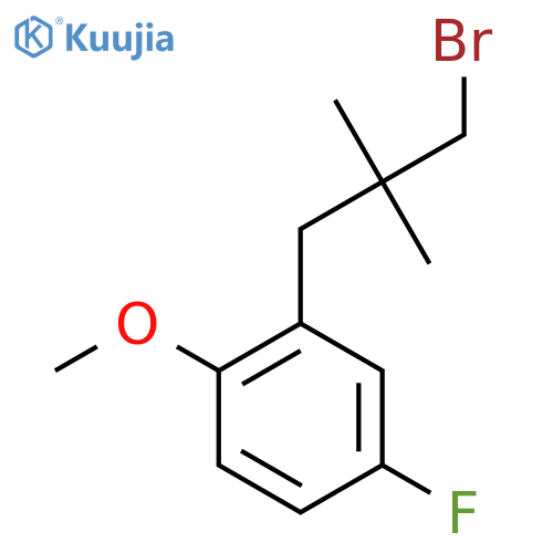 2-(3-bromo-2,2-dimethylpropyl)-4-fluoro-1-methoxybenzene structure