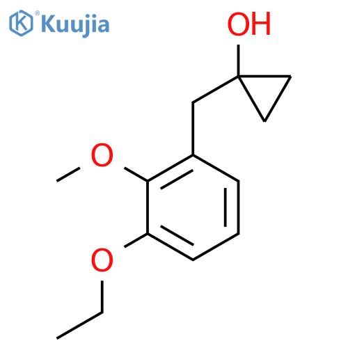 1-(3-ethoxy-2-methoxyphenyl)methylcyclopropan-1-ol structure