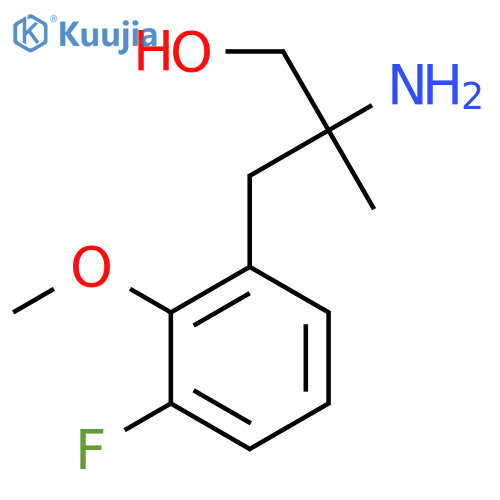 2-amino-3-(3-fluoro-2-methoxyphenyl)-2-methylpropan-1-ol structure