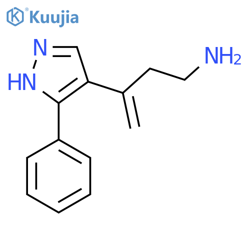 3-(3-phenyl-1H-pyrazol-4-yl)but-3-en-1-amine structure