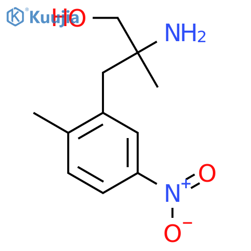 2-amino-2-methyl-3-(2-methyl-5-nitrophenyl)propan-1-ol structure