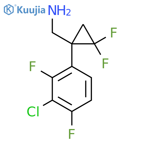 1-(3-chloro-2,4-difluorophenyl)-2,2-difluorocyclopropylmethanamine structure