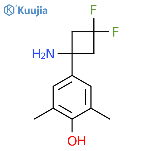 4-(1-amino-3,3-difluorocyclobutyl)-2,6-dimethylphenol structure