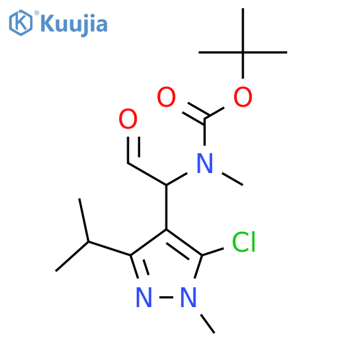 tert-butyl N-{1-5-chloro-1-methyl-3-(propan-2-yl)-1H-pyrazol-4-yl-2-oxoethyl}-N-methylcarbamate structure