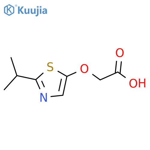 2-{2-(propan-2-yl)-1,3-thiazol-5-yloxy}acetic acid structure
