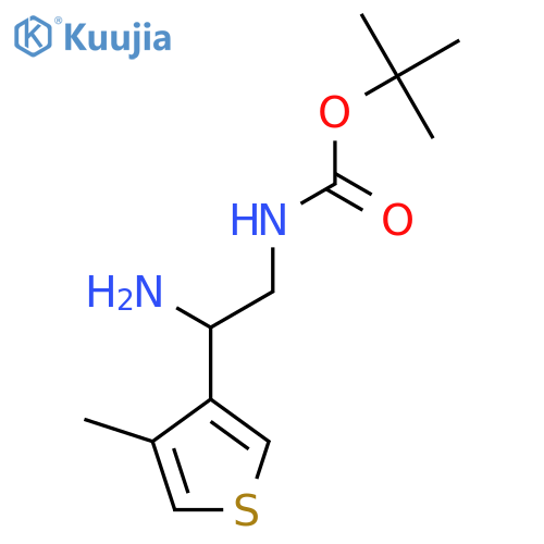 tert-butyl N-[2-amino-2-(4-methylthiophen-3-yl)ethyl]carbamate structure