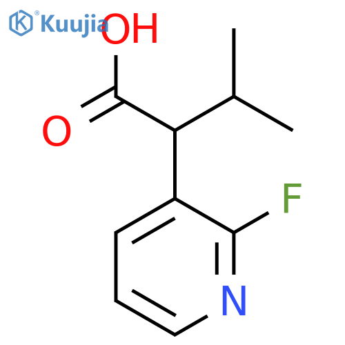 2-(2-fluoropyridin-3-yl)-3-methylbutanoic acid structure