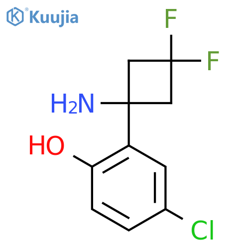 2-(1-amino-3,3-difluorocyclobutyl)-4-chlorophenol structure