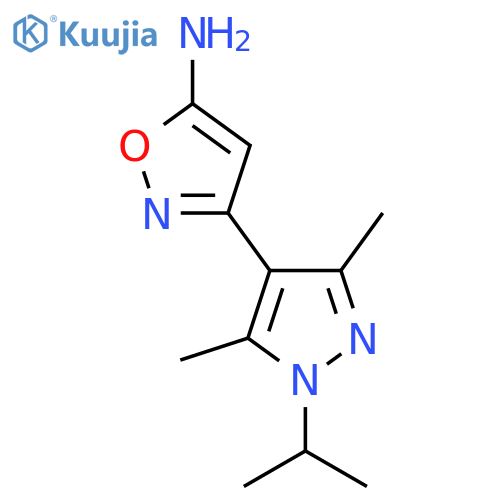 3-3,5-dimethyl-1-(propan-2-yl)-1H-pyrazol-4-yl-1,2-oxazol-5-amine structure