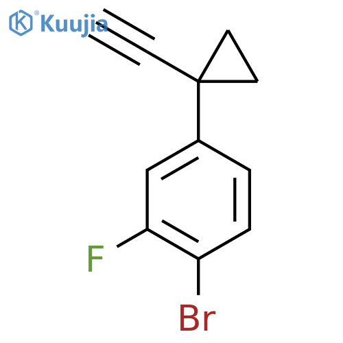 1-bromo-4-(1-ethynylcyclopropyl)-2-fluorobenzene structure
