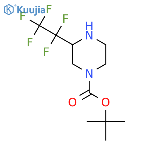tert-butyl 3-(pentafluoroethyl)piperazine-1-carboxylate structure