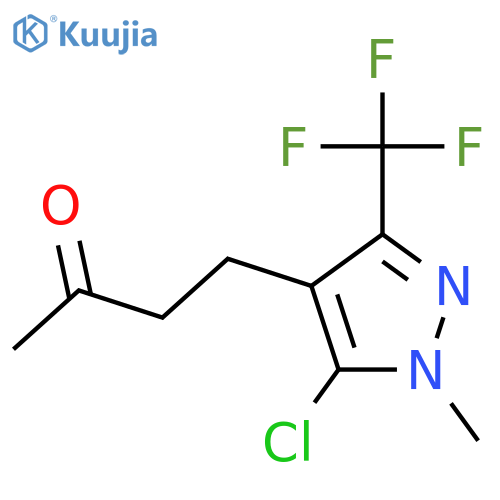 4-5-chloro-1-methyl-3-(trifluoromethyl)-1H-pyrazol-4-ylbutan-2-one structure