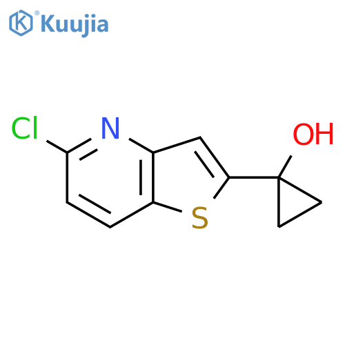 1-{5-chlorothieno3,2-bpyridin-2-yl}cyclopropan-1-ol structure