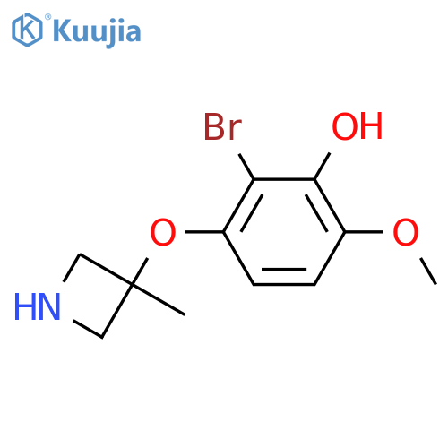 2-bromo-6-methoxy-3-(3-methylazetidin-3-yl)oxyphenol structure