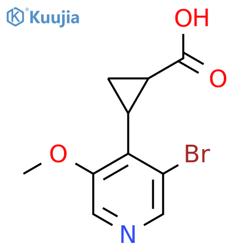 2-(3-bromo-5-methoxypyridin-4-yl)cyclopropane-1-carboxylic acid structure