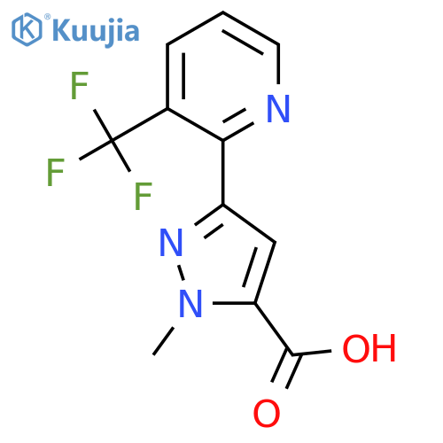 1-methyl-3-3-(trifluoromethyl)pyridin-2-yl-1H-pyrazole-5-carboxylic acid structure