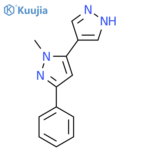1-methyl-3-phenyl-5-(1H-pyrazol-4-yl)-1H-pyrazole structure